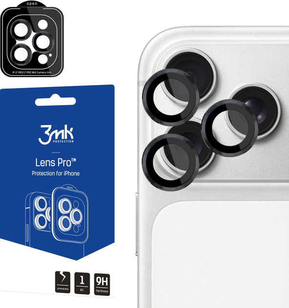 Захисне скло 3MK Lens Protection Pro do Apple iPhone 17 Pro/17 Pro Max Black (5903108664226) - зображення 1