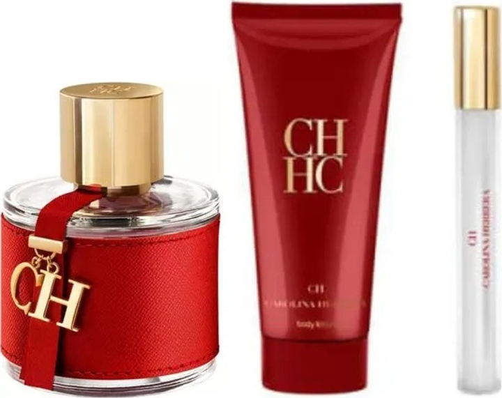 Набір жіночий Carolina Herrera CH Туалетна вода 100 мл + Лосьйон для тіла 100 мл + Мініатюра Туалетна вода 10 мл (8411061122556) - зображення 2