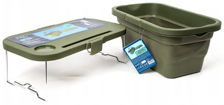 Кошик для пікніку Platinet PCP16GR складаний столик з ручками 16 л Зелений (5907595461399) - зображення 2