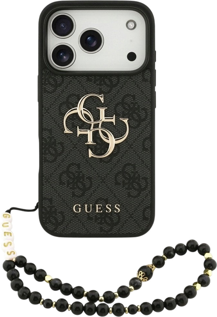 Панель Guess 4G Strap 4G Classic Logo для iPhone 17 Pro Black (3666339526214) - зображення 1