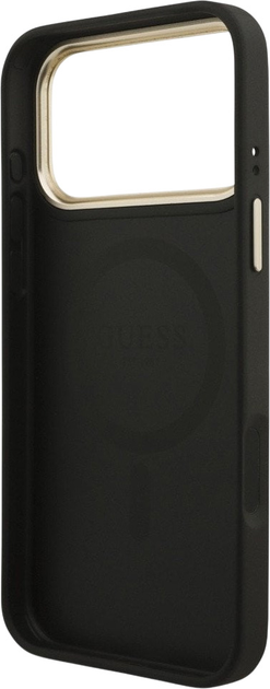 Панель Guess 4G Triangle Logo MagSafe для iPhone 17 Pro Max Black/Gold (3666339520984) - зображення 7