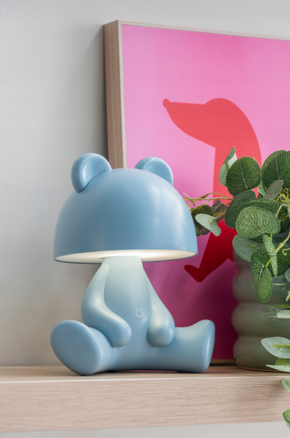 Lampka nocna dla dzieci Leitmotiv do pokoju dziecięcego bezprzewodowa miś Niebieska (8714302744495) - obraz 4