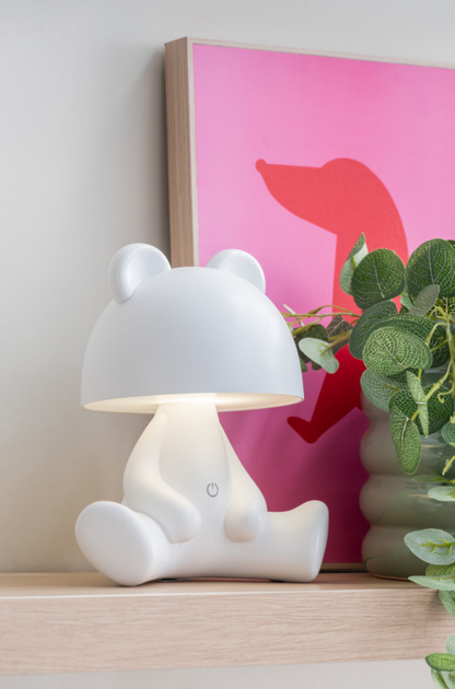 Lampka nocna dla dzieci Leitmotiv do pokoju dziecięcego bezprzewodowa miś Biała (8714302744556) - obraz 4