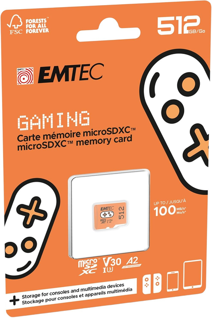 Карта пам'яті Emtec microSDXC 512GB UHS-I U3 V30 A2 (ECMSDM512GXCU3G) - зображення 3