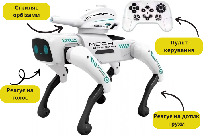 Интерактивная робот-собака MECH GUARDIAN QF660-2 Smart Dog на
