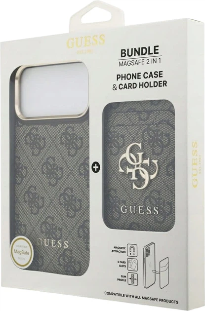 Панель Guess Cardslot 4G MagSafe для iPhone 17 Pro Max Brown (3666339558741) - зображення 8