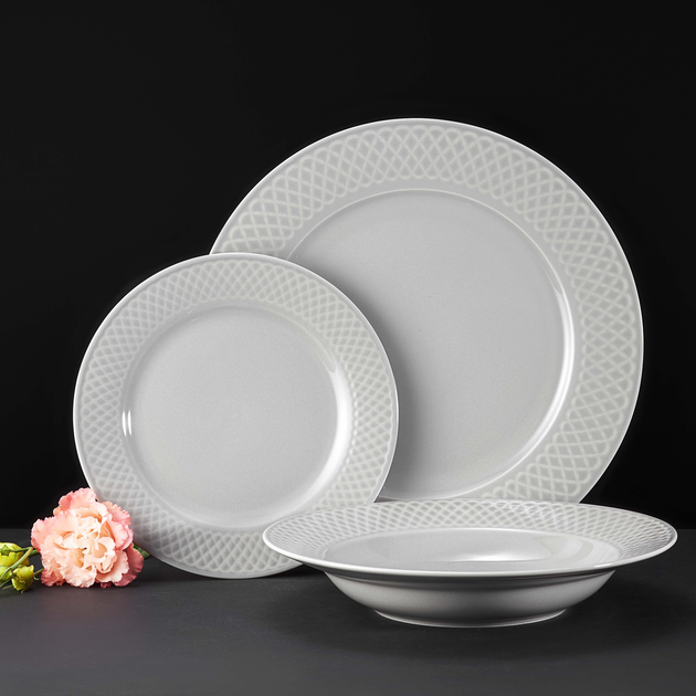 Serwis obiadowy Ambition Sonia dla 6 osob Szary 18-elementowy (5907078418186) - obraz 5