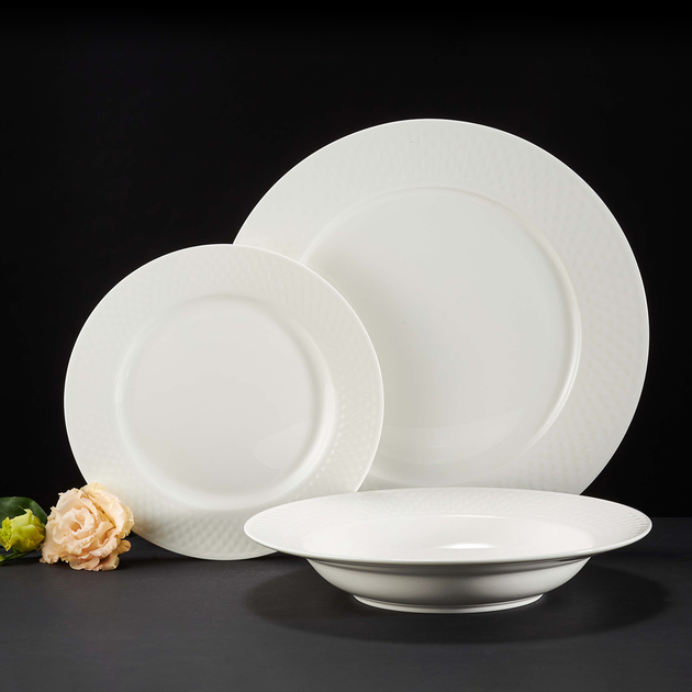 Serwis obiadowy Ambition Sonia dla 6 osob Biały 18-elementowy (5907078418278) - obraz 3