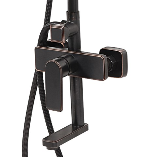 Kolumna prysznicowa Fala Retro 3 Black (5906083042492) - obraz 2