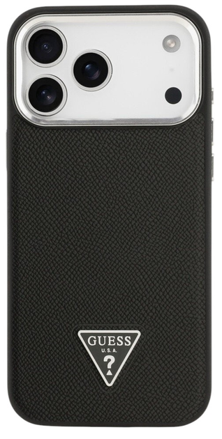 Панель Guess Grained Triangle Logo MagSafe для iPhone 17 Pro Max Black - зображення 2