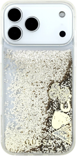 Панель Guess Liq. Glitter 4 Charms дляiPhone 17 Pro Gold - зображення 2