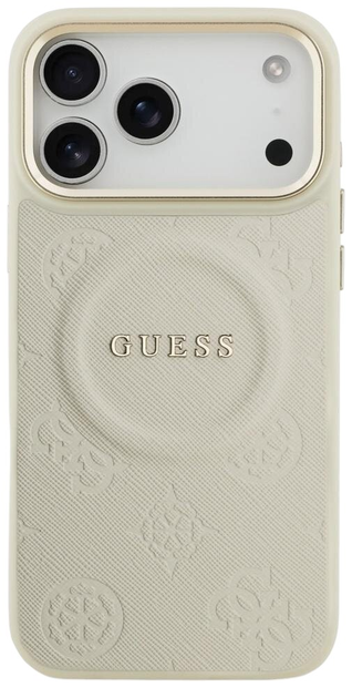 Панель Guess Peony Hot Stamp MagSafe дляiPhone 17 Pro Max Beige - зображення 2