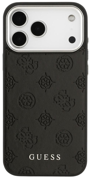 Панель Guess Peony Hot Stamp ScriptMagSafe для iPhone 17 Pro Max Black - зображення 2