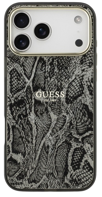 Панель Guess Python Pattern MagSafe для iPhone 17 Pro Max Black - зображення 2