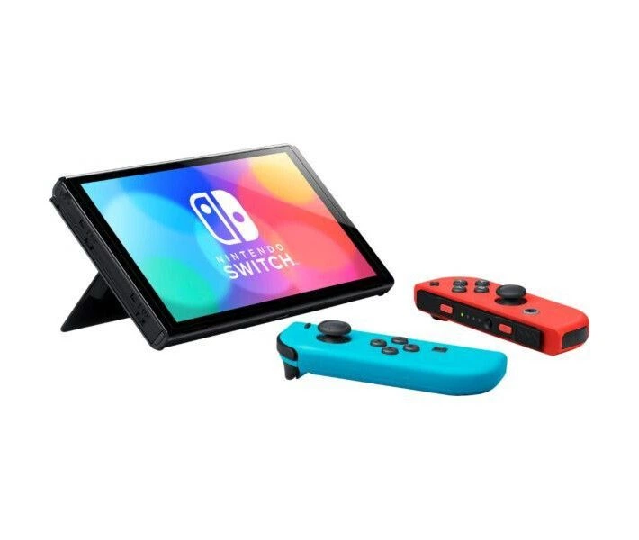 Портативная игровая приставка Nintendo Switch OLED with Neon Blue