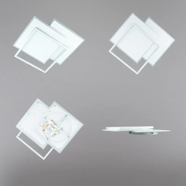 Керована світлодіодна люстра Esllse VEGA triple 80W 3S-ON/OFF 470х470х60-WHITE/WHITE-220-IP20 - зображення 10