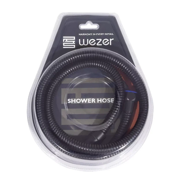 Душовий шланг WEZER WKR-008-150В, 150 см, чорний - изображение 2
