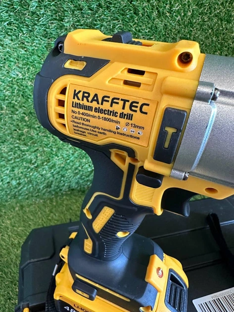 Комплект акумуляторного інструменту Krafftec KT48-6A чорний 2в1 (гайковерт шуруповерт) - зображення 4