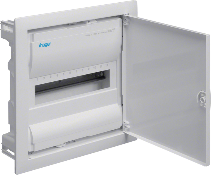 Rozdzielnica Hager Volta VU12NE 1 rząd, 12 modułów, IP30 (3250616614208) - obraz 1