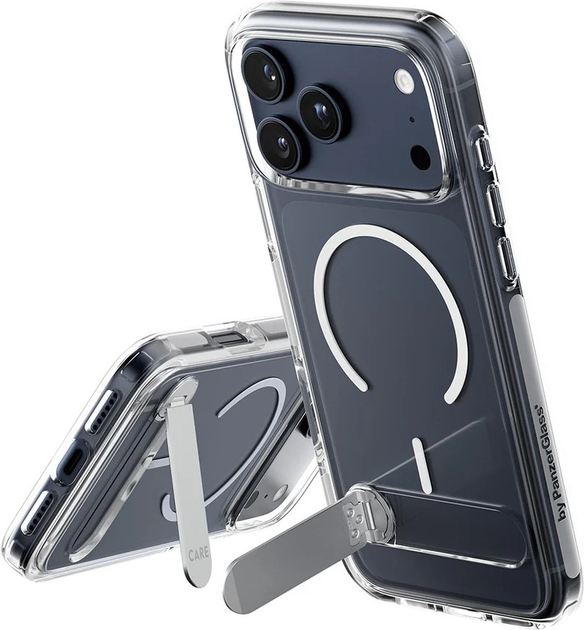 Etui CARE by PanzerGlass Feature w. Kickstand & MagSafe do Apple iPhone 17 Pro Max Transparent (CR63528) - obraz 2