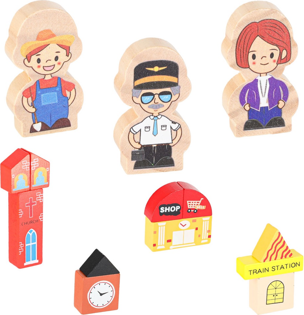 Kolejka drewniana - tor samochodowy KIK 70 elementów KX6488 (5903039705944) - obraz 14