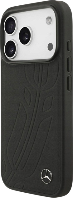 Панель Mercedes Leather Large Laurel Leaves MagSafe Case для iPhone 17 Pro Black (3666339507459) - зображення 2