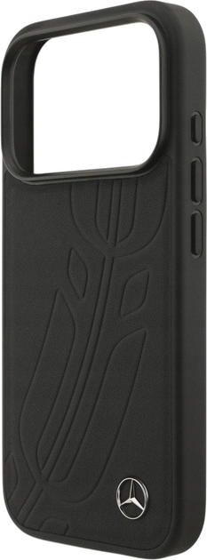 Панель Mercedes Leather Large Laurel Leaves MagSafe Case для iPhone 17 Pro Black (3666339507459) - зображення 6