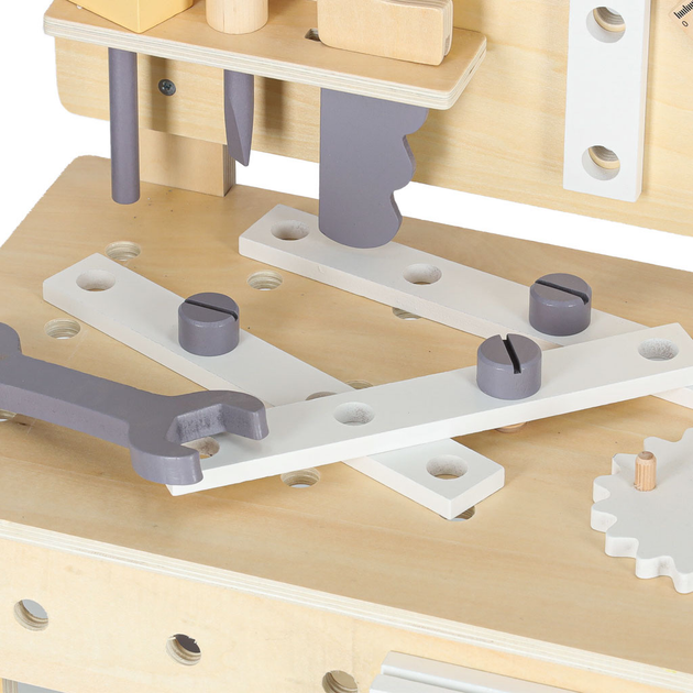 Zestaw do zabawy KIK Warsztat drewniany z narzędziami na stoliku KX6281 (5903039717824) - obraz 6