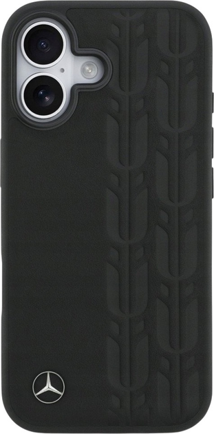 Панель Mercedes Leather Laurel Leaves MagSafe для iPhone 17 Black (3666339506995) - зображення 3