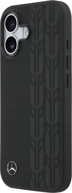 Панель Mercedes Leather Laurel Leaves MagSafe для iPhone 17 Black (3666339506995) - зображення 2