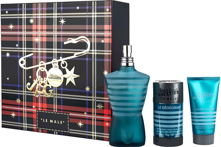 Zestaw męski Jean Paul Gaultier Le Male Woda toaletowa 125 ml + Balsam po goleniu 50 ml + Dezodorant w sztyfcie 75 ml (8435415113076) - obraz 1