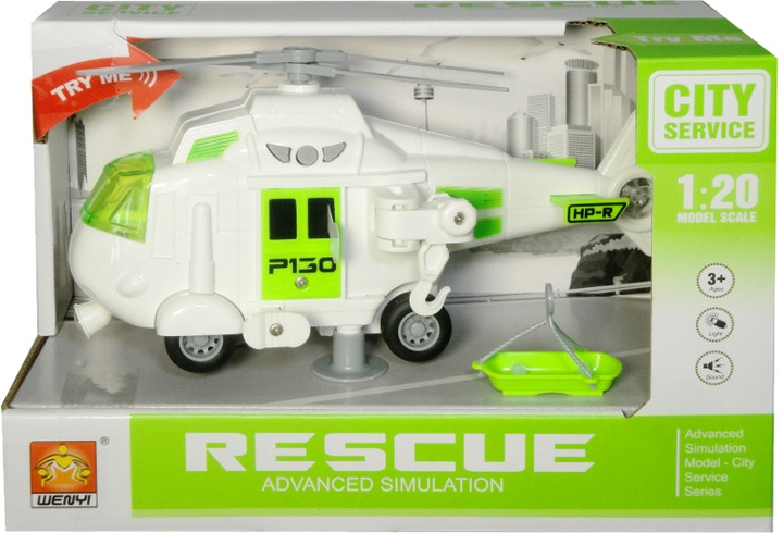 Helikopter ratunkowy ze światłem i dźwiękiem Swede G8298 (5902496206407) - obraz 1