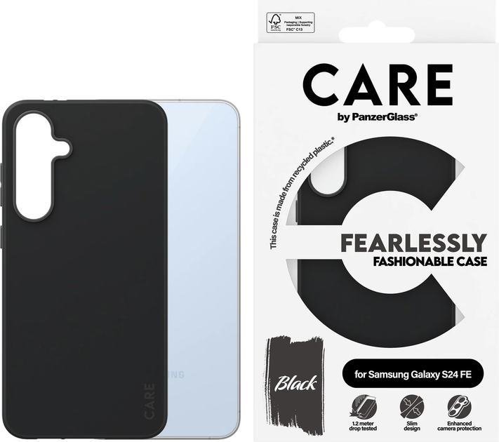Панель CARE by PanzerGlass Fashionable Case для Samsung Galaxy S24 FE Black (5715685012204) - зображення 3