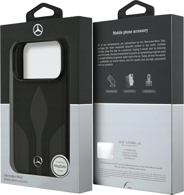 Панель Mercedes Leather The Move MagSafe для iPhone 17 Pro Black (3666339506681) - зображення 8