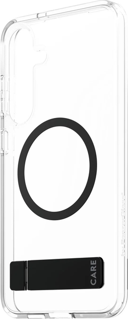 Etui plecki CARE by PanzerGlass Case Transparent w. Black Kickstand & Qi Compatible do Samsung Galaxy S25 Plus (CRRFBKQG37942) - obraz 2