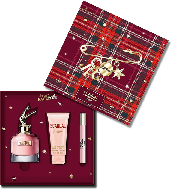 Набір для жінок Jean Paul Gaultier Scandal Парфумована вода 80 мл + Лосьйон для тіла 75 мл + Мініатюра Парфумована вода 10 мл (8435415113229) - зображення 2
