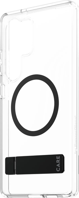 Etui plecki CARE by PanzerGlass Case Transparent w. Black Kickstand & Qi Compatible do Samsung Galaxy S25 Ultra (CRRFBKQG38488) - obraz 2