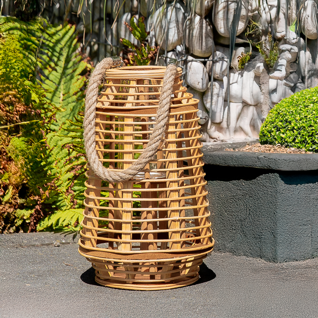 Ліхтар My Home Bamboo Бежевий 20.7 x 20.7 x 33.2 см (5907078435688) - зображення 4