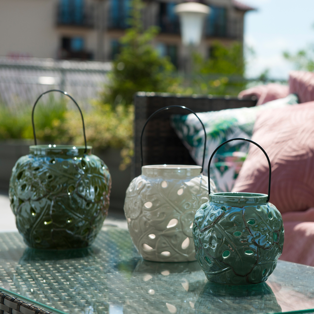 Ліхтар My Home Tropic керамічний Зелений 18 x 18 x 18 см (5904134353993) - зображення 4