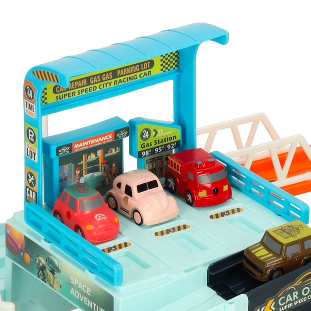 Kosmiczny tor samochodowy KIK wielopoziomowy z kierownicą KX3575 (5903039753372) - obraz 11