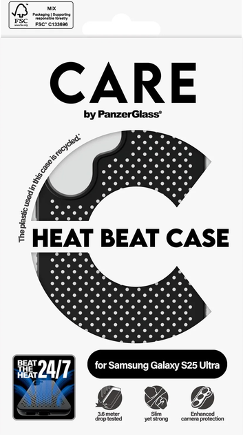 Etui plecki CARE by PanzerGlass Case Heat Beat do Samsung Galaxy S25 Ultra Black (CRRFEHBG38488) - obraz 4