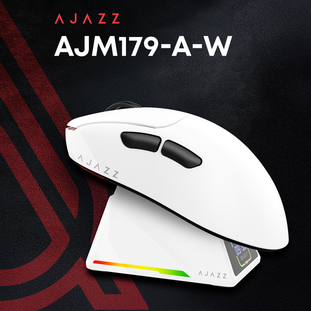 Мышь Ajazz AJ179 APEX Wireless/Bluetooth/USB White Charging Dock (AJM179-A-W) - Фото 10 Мышь Ajazz AJ179 APEX Wireless/Bluetooth/USB White Charging Dock (AJM179-A-W) - изображение 10