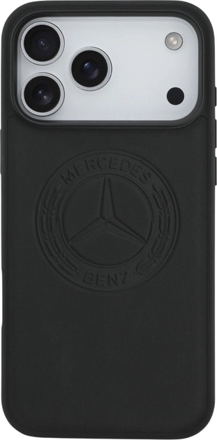 Панель Mercedes Leather Vintage Logo MagSafe для iPhone 17 Pro Max Black (3666339508012) - зображення 3