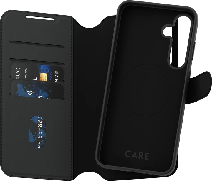 Etui z klapką CARE by PanzerGlass Tango 2-in-1 Wallet Case w. Qi Compatible do Samsung Galaxy S25 Plus Black (CRRFTWLG37942) - obraz 3