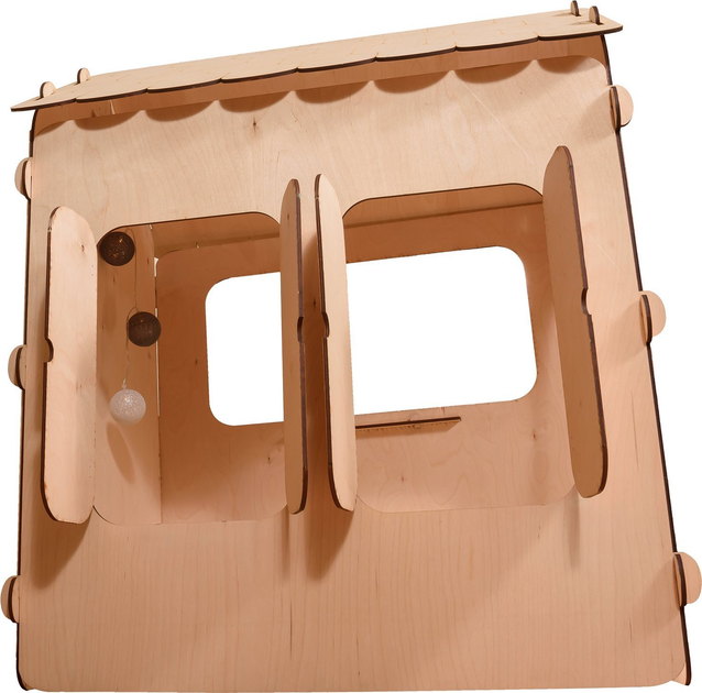 Садовий будиночок Ikonka дерев'яний столик, крейдяна дошка, 86 x 137 x 105 см (5905325439151) - зображення 9