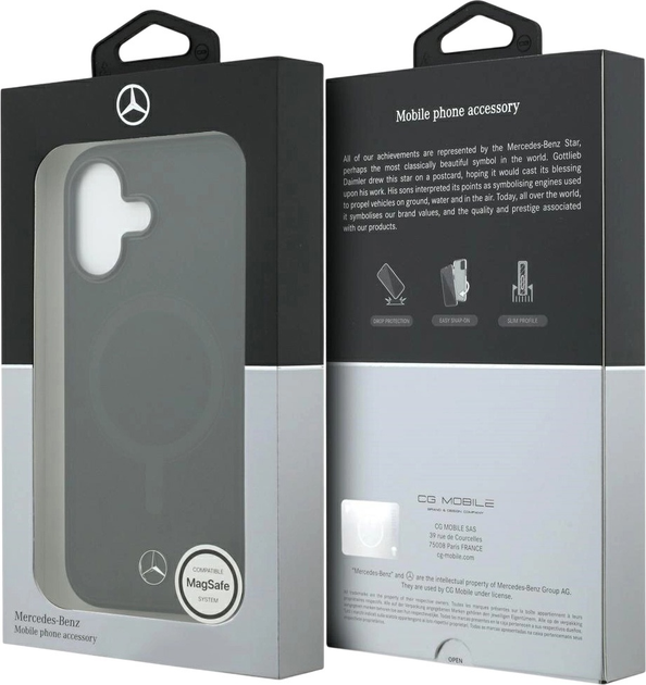 Панель Mercedes Plain Smooth Leather MagSafe для iPhone 17 Black (3666339568481) - зображення 8