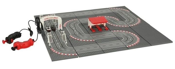 Космічний автомобільний трек KIK електричний поліцейський 2 машини контролери повороти будівельні блоки GD-03 KX3490_2 (5903039754621) - зображення 2