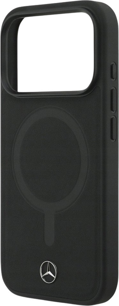 Панель Mercedes Plain Smooth Leather MagSafe для iPhone 17 Pro Black (3666339568504) - зображення 6