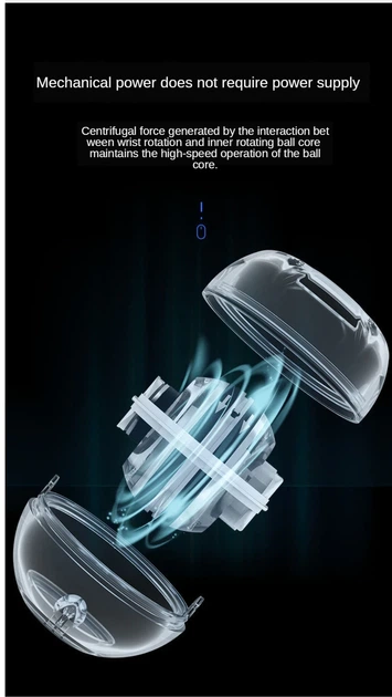 Гіроскопічний тренажер для кистей рук + Чохол Gyro Ball Yoxzi LED F43. Кистьовий тренажер / Гіробол / Еспандер - зображення 6