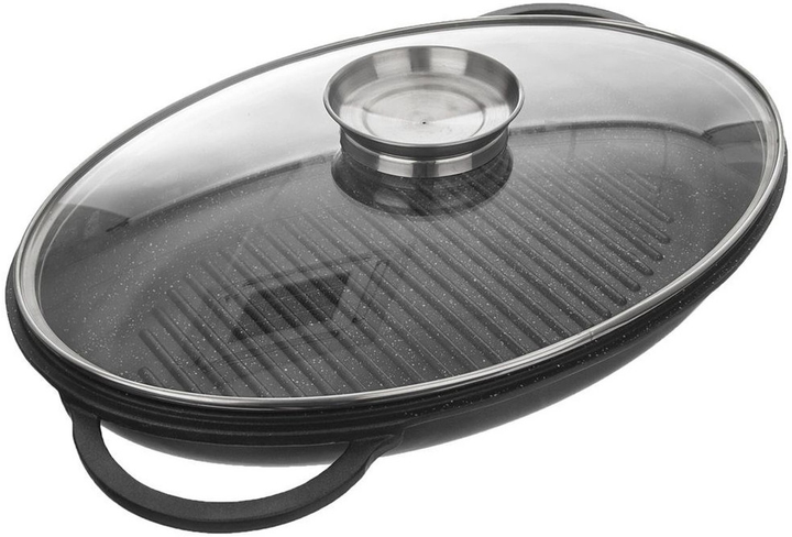 Сковорода-гриль Orion Grande гранітова з кришкою 43x28x6 см (8592381177034) - зображення 2